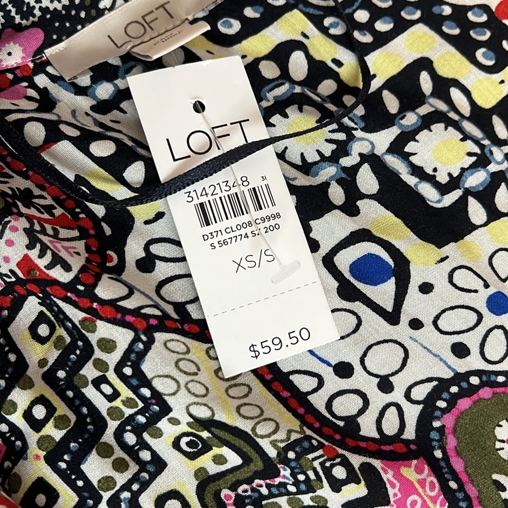 LOFT floral duster long cardigan, size XS/S NWT! - Picture 2 of 6